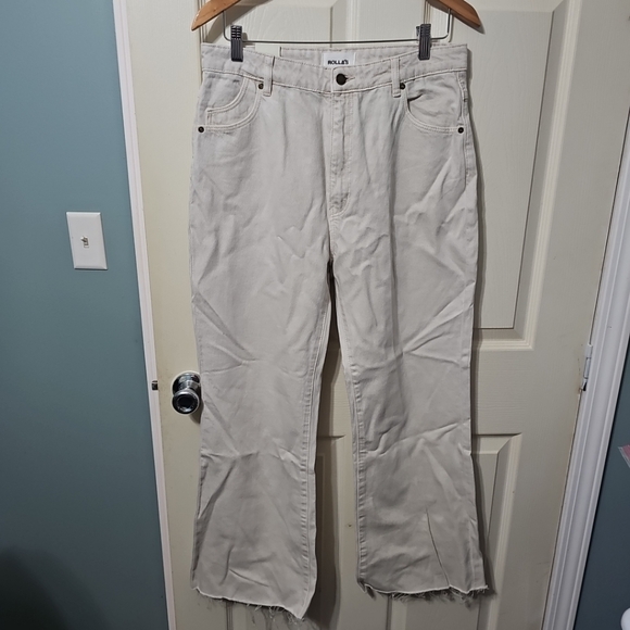 Rolla's Cream‎ Crop Flare Jeans - Picture 1 of 12